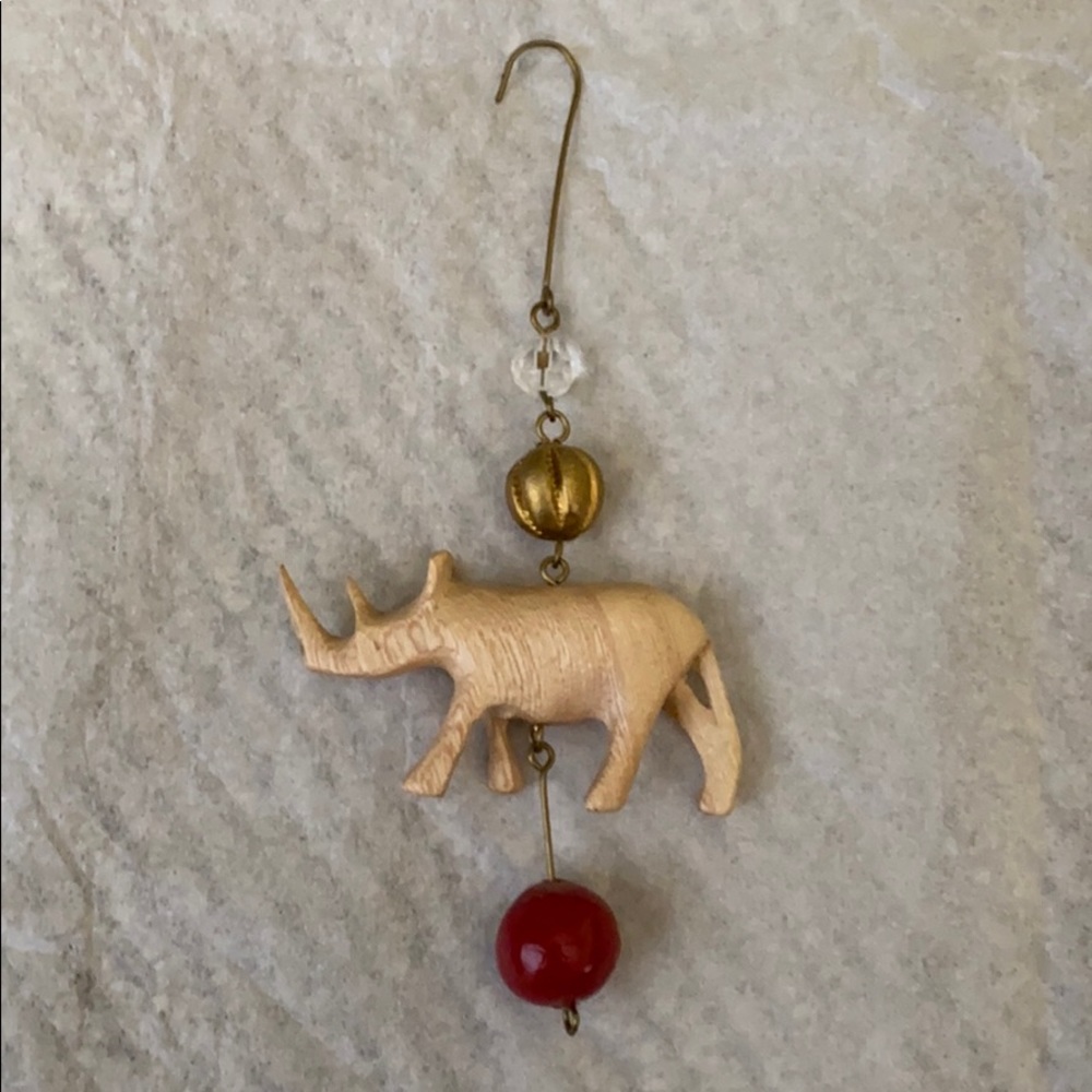 Rhino Hand-Carved Ornament (2nd Rhino)